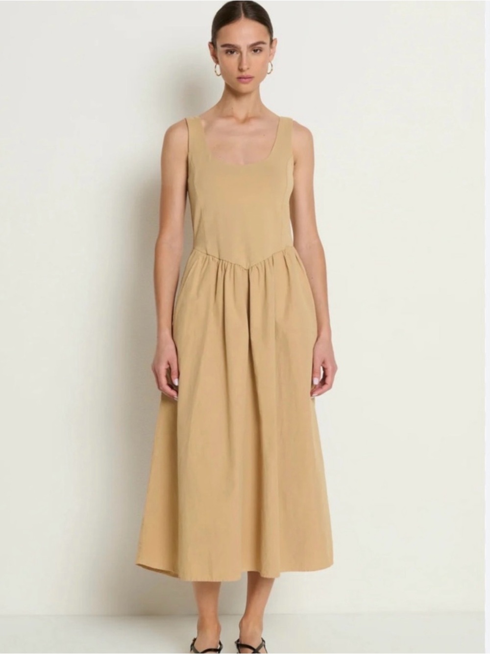 Nation Los Angeles Fiona Dress XL 100% Pima Cotton Midi Dress Anthropologie